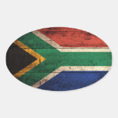 Oude Zuid-Afrikaanse vlag Ovale Sticker (Voorkant)