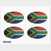 Oude Zuid-Afrikaanse vlag Ovale Sticker (Vel)