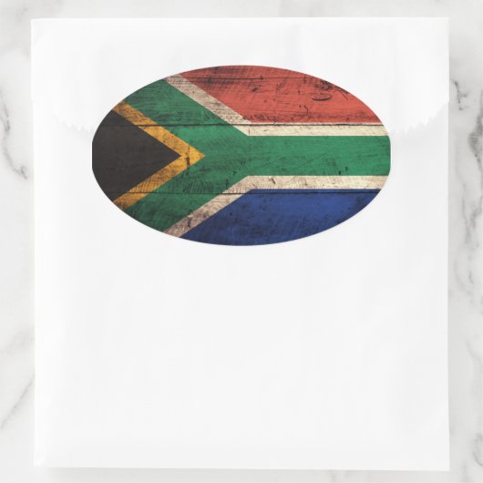 Oude Zuid-Afrikaanse vlag Ovale Sticker (Tas)