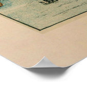 Oude Zuid-Californische kustkaart (1897) Poster (Hoek)