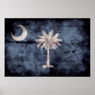Oude Zuid-Carolina vlag; Poster