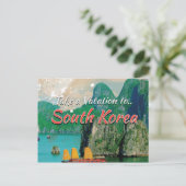 Oude Zuid-Korea Reisposter Briefkaart (Staand voorkant)