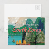 Oude Zuid-Korea Reisposter Briefkaart (Voorkant / Achterkant)