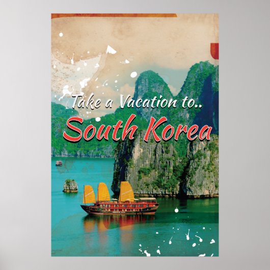 Oude Zuid-Korea reisposter Poster (Voorkant)