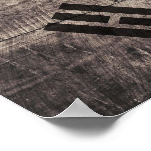 Oude Zuid-Koreaanse vlag Poster (Hoek)