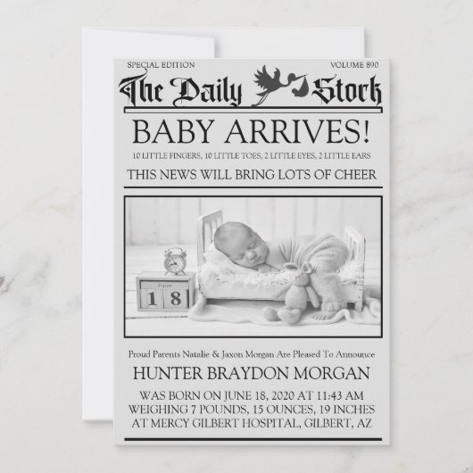 Oude Zwart & Wit Stijl Nieuwsbrief Aankondiging Ge (Voorkant)