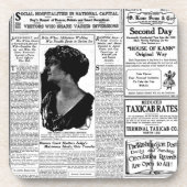 Oude zwart-witkrant,  retro-advertentie drankjes onderzetter (Voorkant)