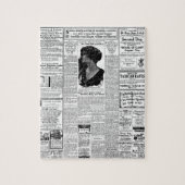Oude zwart-witkrant, retro-advertentie legpuzzel (Verticaal)