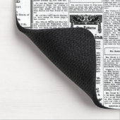 Oude zwart-witkrant,  retro-advertentie muismat (Hoek)