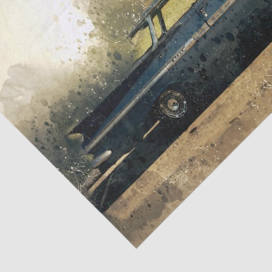 oude zwarte autoontkoppeling tissuepapier (Detail)