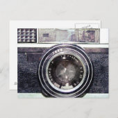 Oude zwarte camera briefkaart (Voorkant / Achterkant)