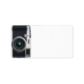 Oude zwarte camera etiket (Voorkant)