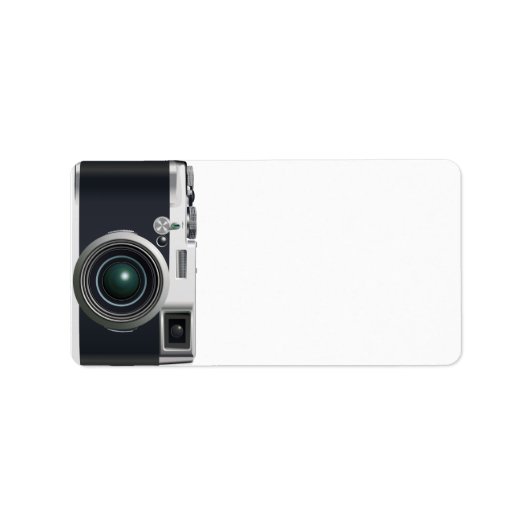 Oude zwarte camera etiket (Voorkant)