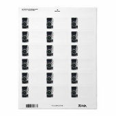 Oude zwarte camera etiket (Full Sheet)