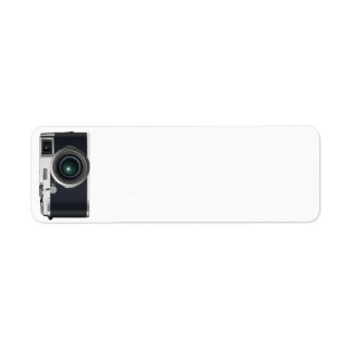 Oude zwarte camera etiket
