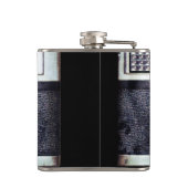 Oude zwarte camera heupfles (Achterkant)