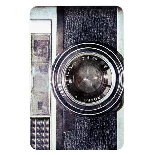 Oude zwarte camera magneet (Verticaal)