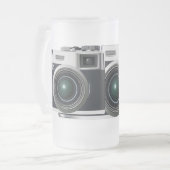 Oude zwarte camera matglas bierpul (Voorkant links)