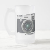 Oude zwarte camera matglas bierpul (Links)