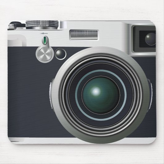 Oude zwarte camera muismat (Voorkant)