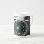 Oude zwarte camera porselein kop (Voorkant rechts)
