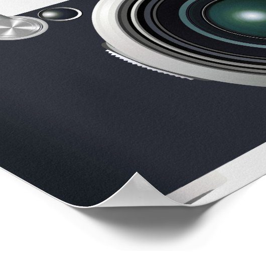 Oude zwarte camera poster (Hoek)