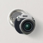 Oude zwarte camera ronde button 3,2 cm (Voorkant /achterkant)