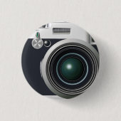 Oude zwarte camera ronde button 3,2 cm (Voorkant)