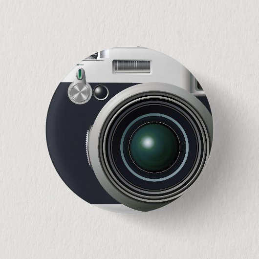 Oude zwarte camera ronde button 3,2 cm (Voorkant)