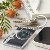 Oude zwarte camera sleutelhanger (Voorkant Rechts)
