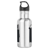 Oude zwarte camera waterfles  (Achterkant)