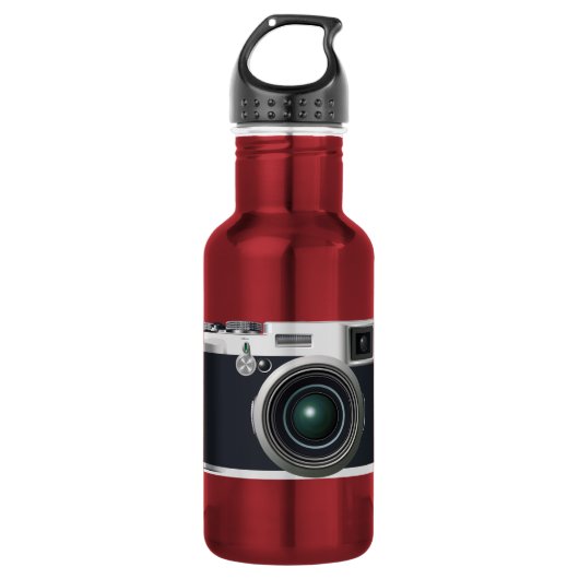 Oude zwarte camera waterfles (Voorkant)