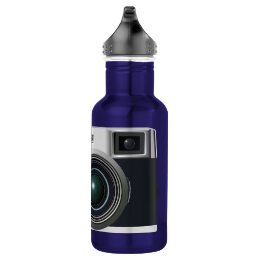 Oude zwarte camera waterfles  (Rechts)