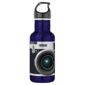 Oude zwarte camera waterfles  (Voorkant)