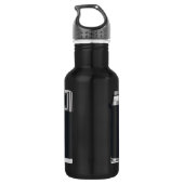 Oude zwarte camera waterfles  (Achterkant)