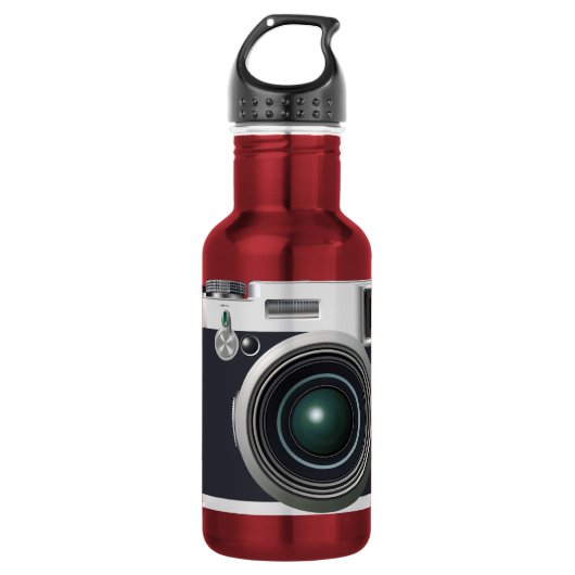 Oude zwarte camera waterfles (Voorkant)