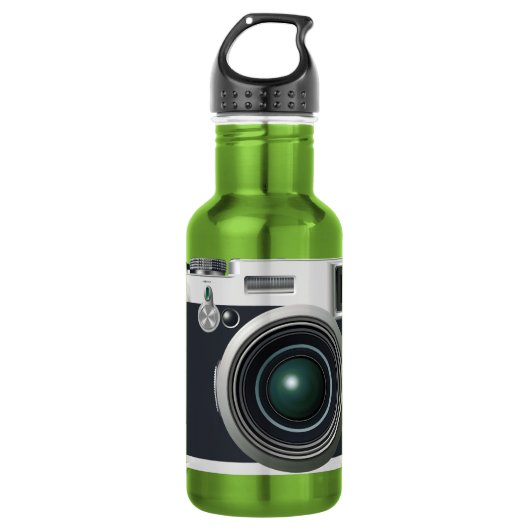 Oude zwarte camera waterfles (Voorkant)