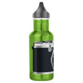 Oude zwarte camera waterfles (Links)