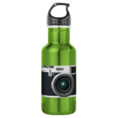 Oude zwarte camera waterfles  (Voorkant)