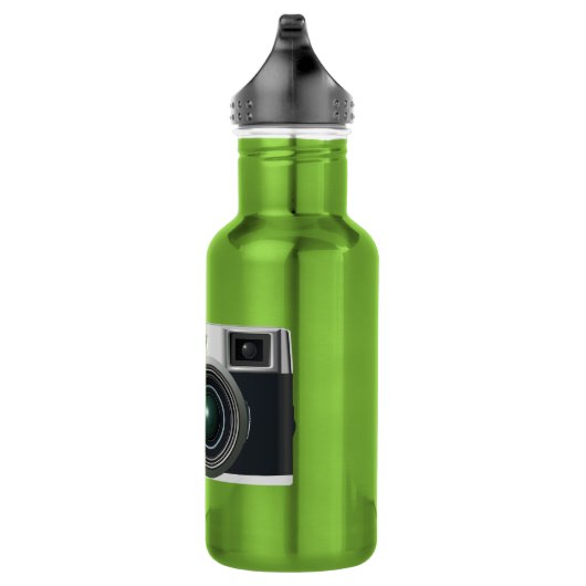 Oude zwarte camera waterfles  (Rechts)