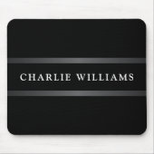 Oude zwarte donkergrijze familienaam of firma muismat (Voorkant)