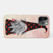 Oude zwarte en rode kabouter met harten Waterverf Case-Mate iPhone Case (Achterkant (horizontaal))