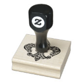 Oude zwarte en witte kantachtige Fleur De Lis Rubberstempel (Stempel)