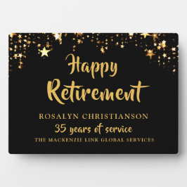 Oude zwarte Gold-sterren jaren servicenaam Fotoplaat