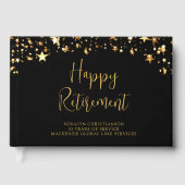 Oude zwarte Gold-sterren jaren servicenaam Gastenboek (Voorkant)