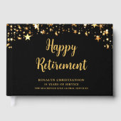 Oude zwarte Gold-sterren jaren servicenaam Gastenboek (Voorkant)