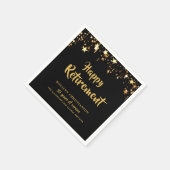 Oude zwarte Gold-sterren jaren servicenaam Servet (Hoek)