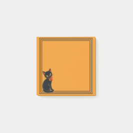 Oude Zwarte Kat Halloween met Rand Post-it® Notes