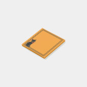 Oude Zwarte Kat Halloween met Rand Post-it® Notes (Schuin)