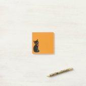 Oude Zwarte Kat Halloween Post-it® Notes (Op bureau)